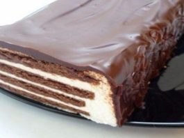 Тортик без выпечки «Полосатый»