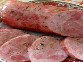 Домашняя рубленая вареная колбаса