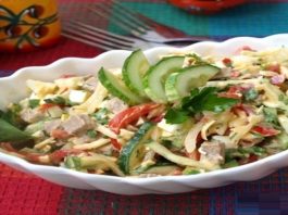 Вкусный и освежающий салат «Бахор»